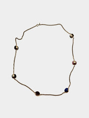 Lore Egyptian Revival 6 Stone Scarab Necklace - Stone Cooper