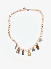 Whimsy Pearl Charm Necklace - Stone Cooper