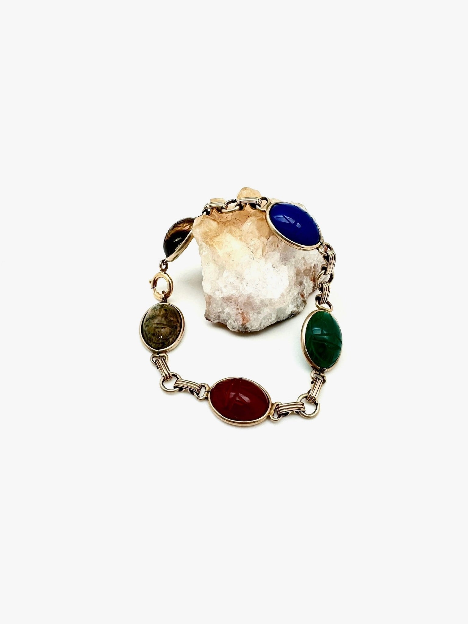 Lola Vintage Scarab Bracelet - Stone Cooper