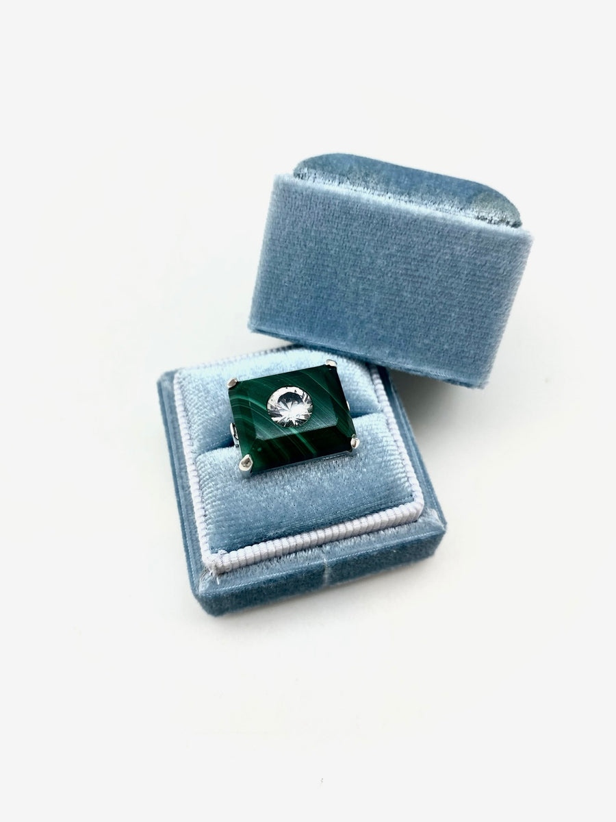 Malachite & Herkimer Earnest Ring - Stone Cooper
