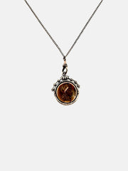 Peggy Tiger's Eye Intaglio Necklace - Stone Cooper
