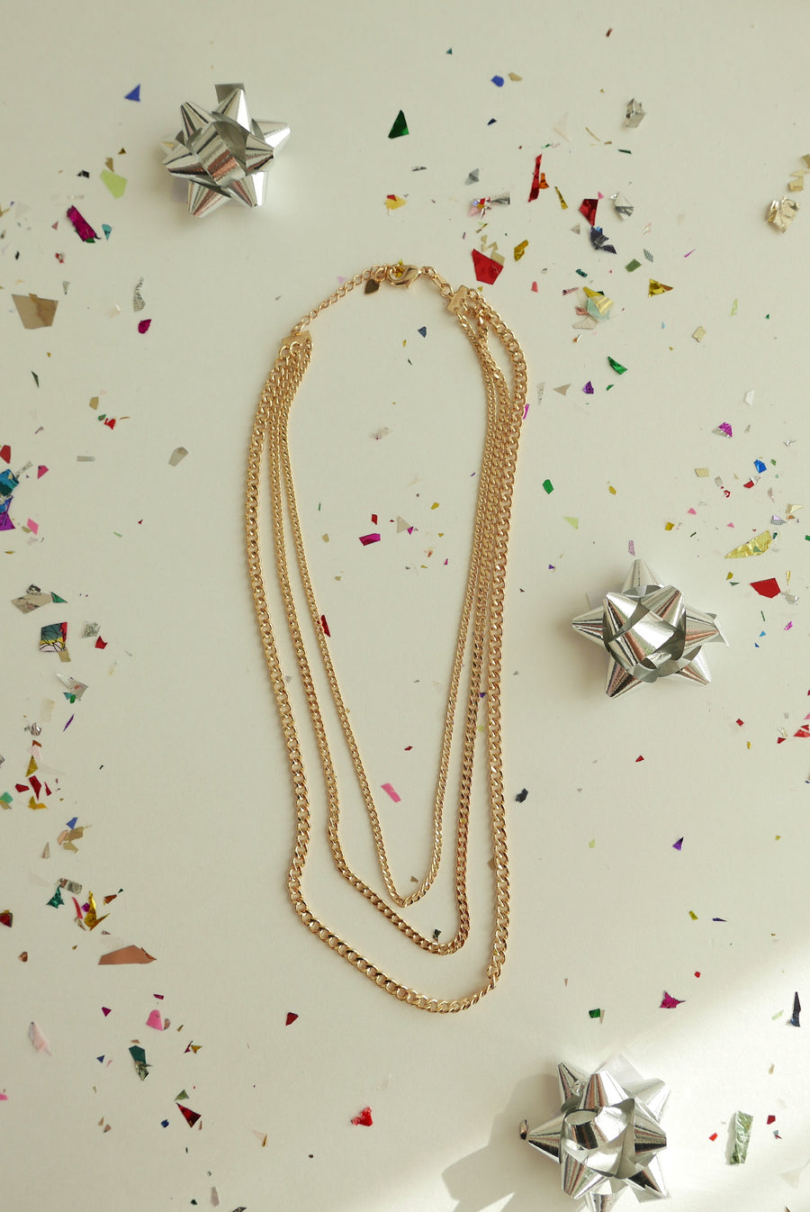 Gold Filled 3-Strand Olivia Necklace - Stone Cooper