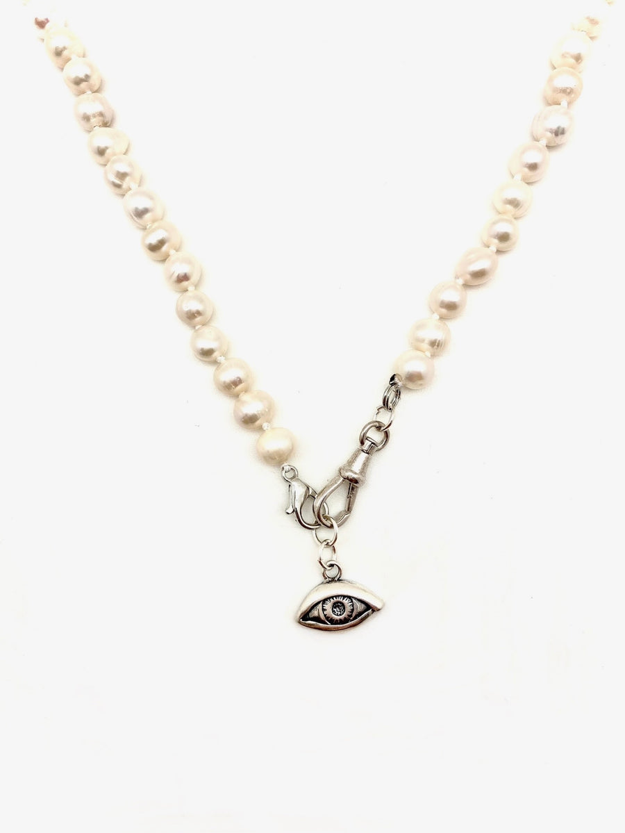 Digna Pearl Eye Necklace - Stone Cooper