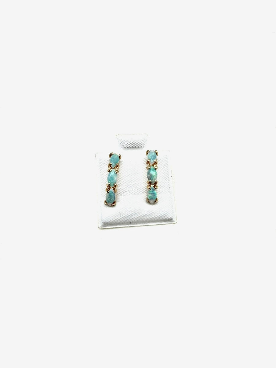 Opal Selah Stud-Hoop Earrings (14K) - Stone Cooper
