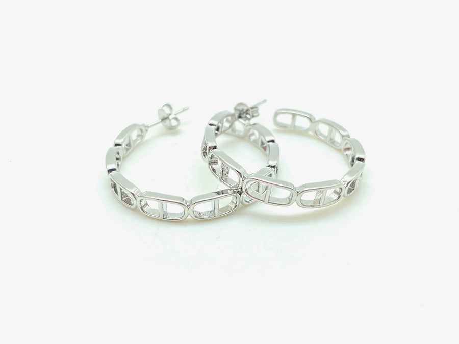 Oc(cult) Hoops: Silver - Stone Cooper