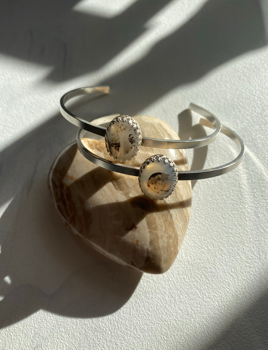 Dendritic River Agate Cuff - Stone Cooper