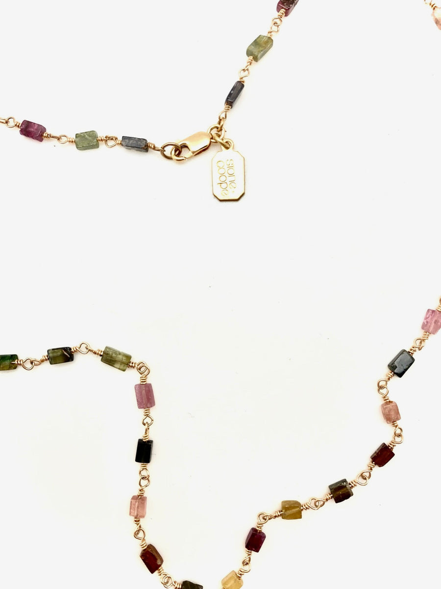 Tourmaline Cube Necklace - Stone Cooper
