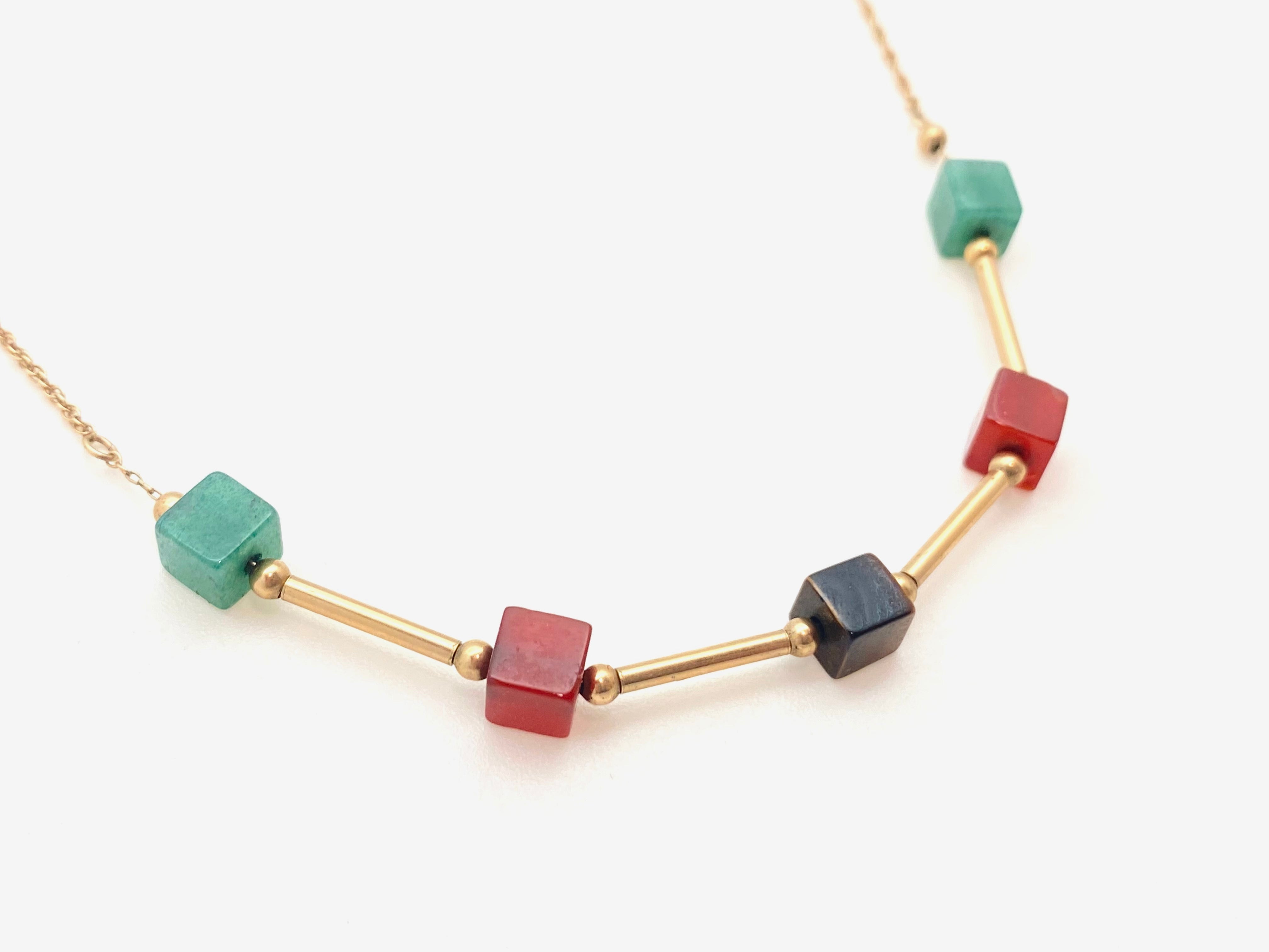 Gusty Necklace (14 karat) - Stone Cooper