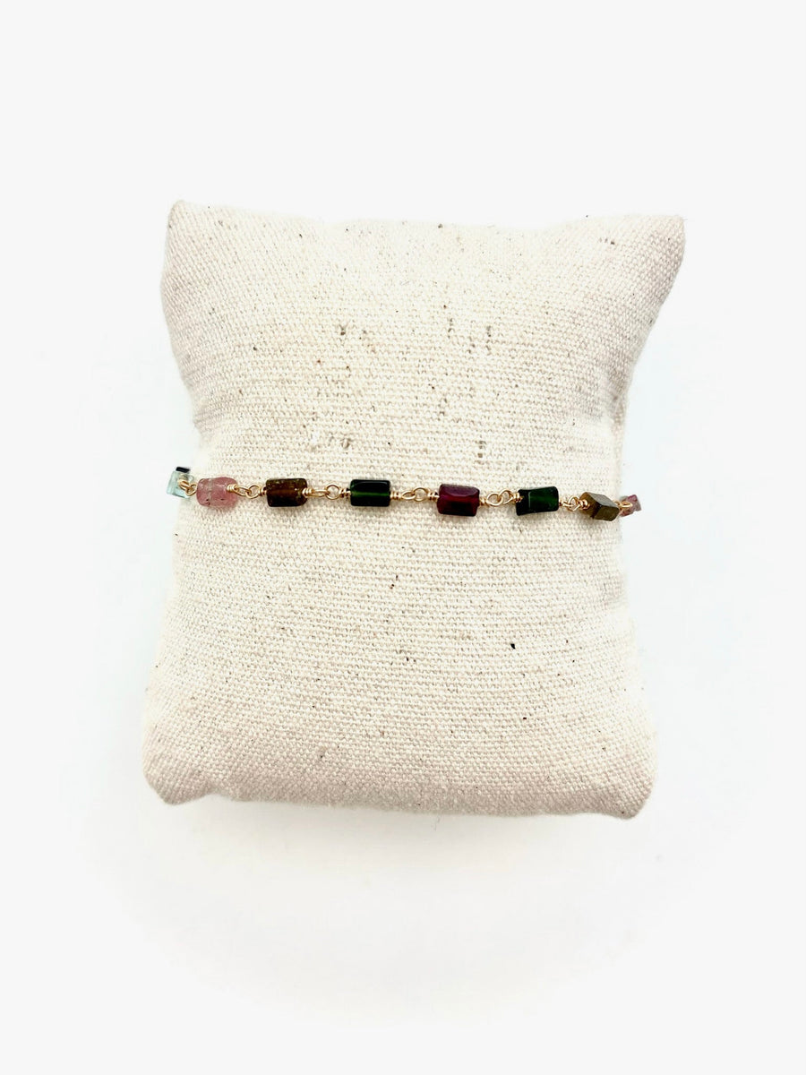 Tourmaline Cube Bracelet - Stone Cooper