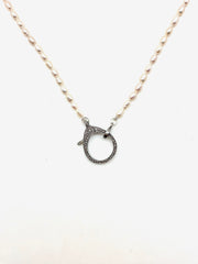 Pearl_Diamond_Clasp_Necklace