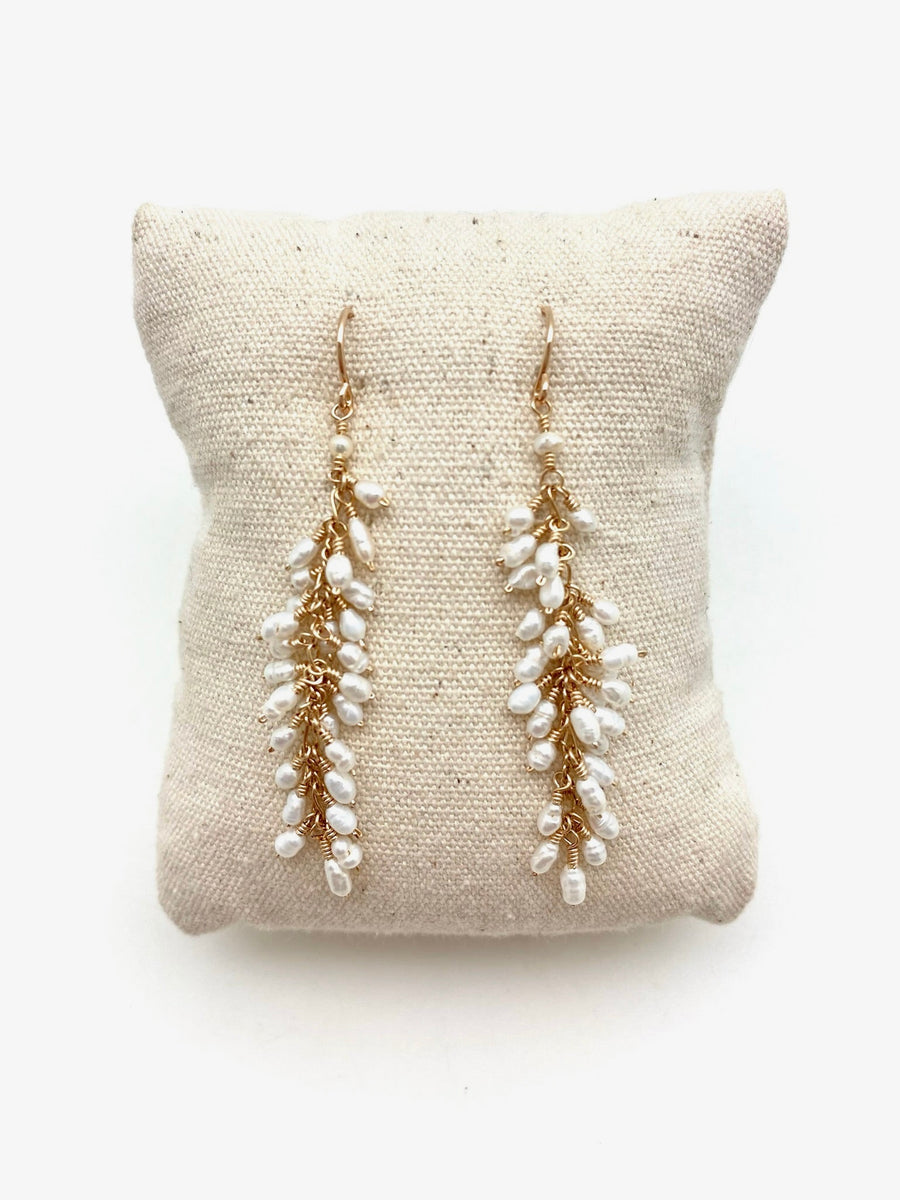 Pearl Fringe Earrings - Stone Cooper