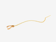 Tiny Wishbone Gold Ear Threader - Stone Cooper