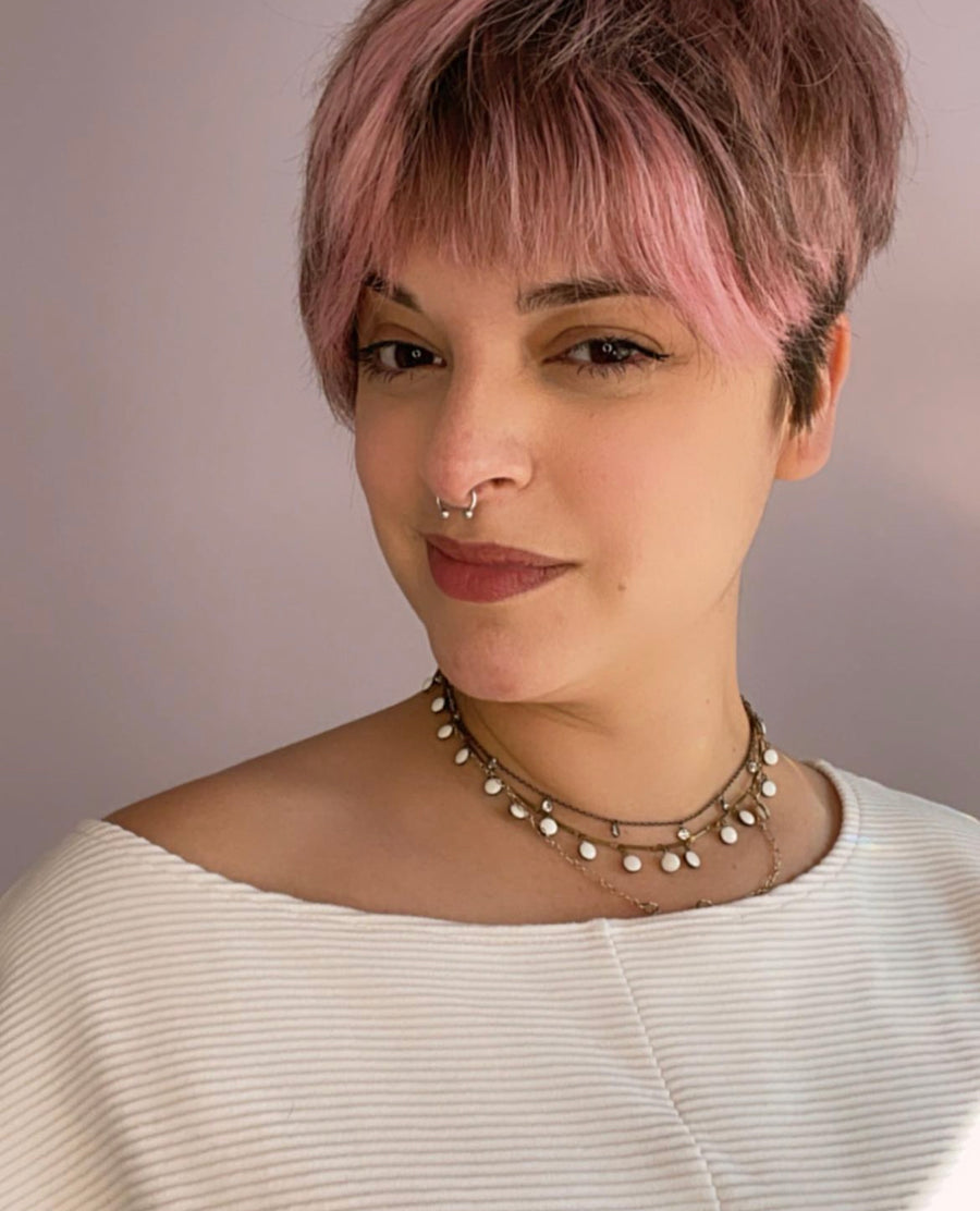 Enameled Fringe Choker - Stone Cooper