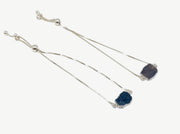 Black Agate Druzy Slider Bracelet - Stone Cooper