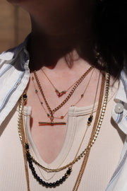 Selma Ruby and Diamond Necklace (14K or .925) - Stone Cooper