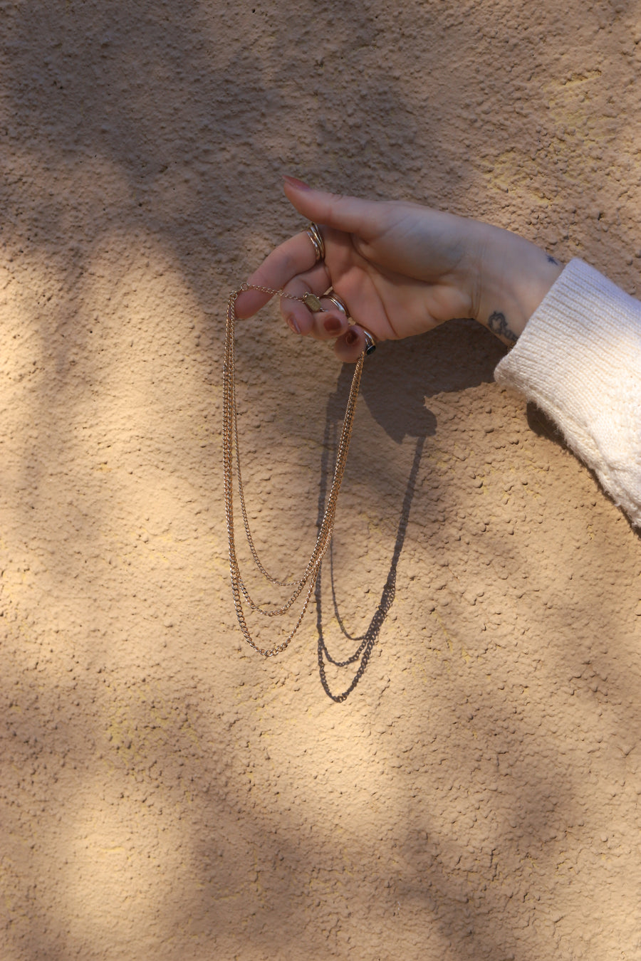 Gold Filled 3-Strand Olivia Necklace - Stone Cooper