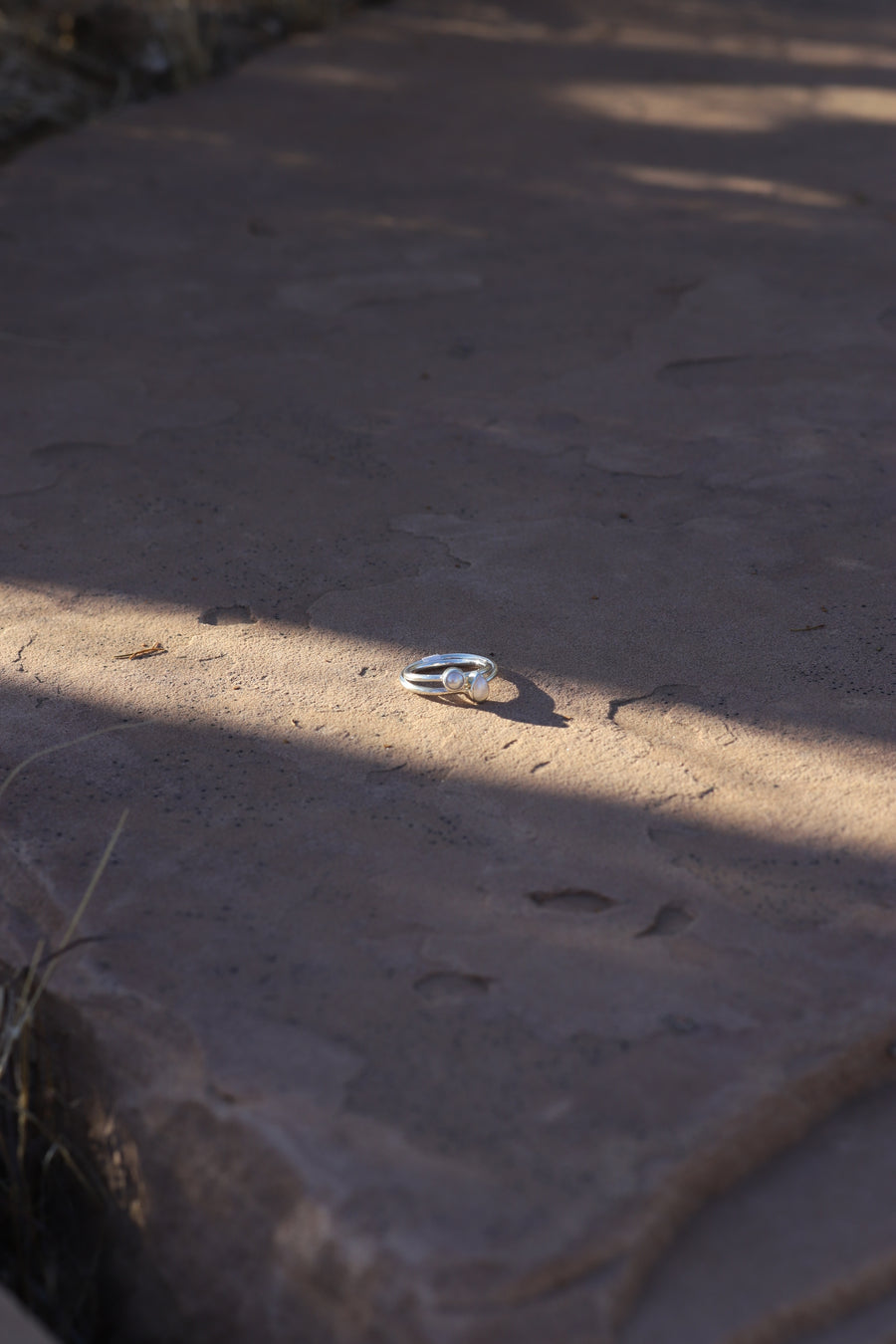 Pearl Sterling Stacker Ring - Stone Cooper