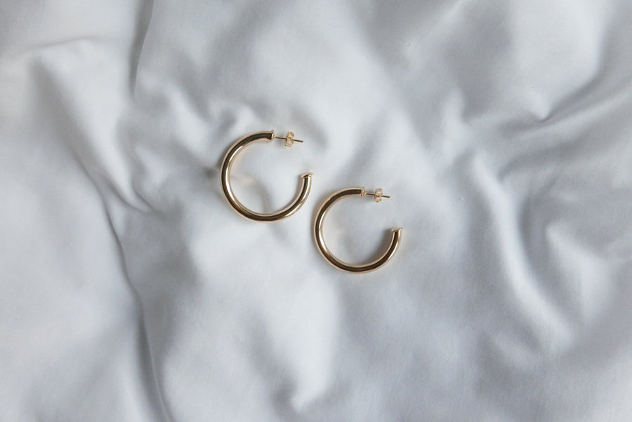 Gold Wrangler Hoops - Stone Cooper