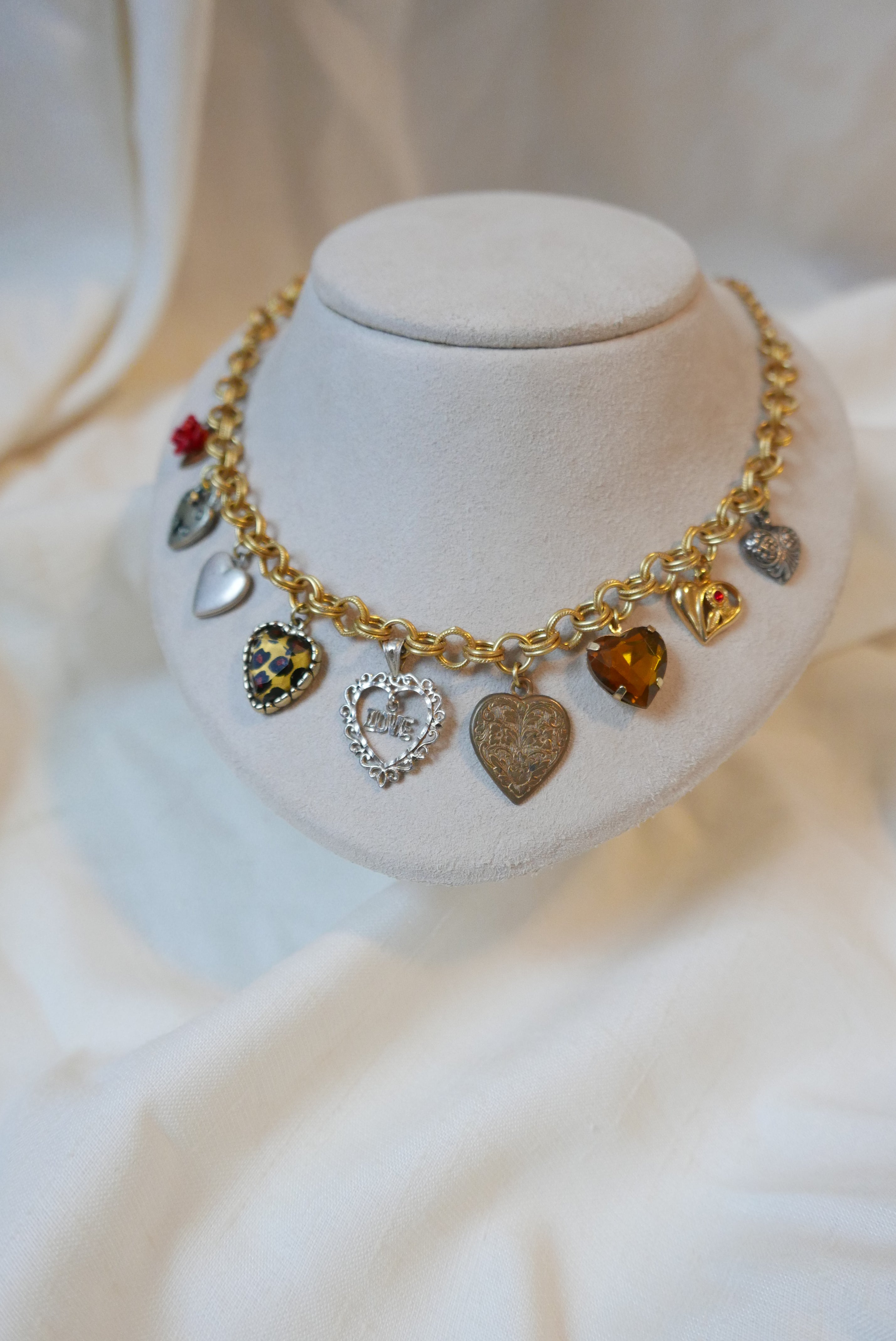 Queen of Hearts Charm Necklace - Stone Cooper