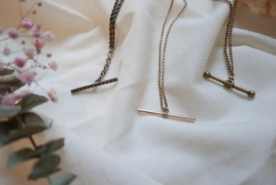 Francisco Two-Toned T-Bar Necklace - Stone Cooper