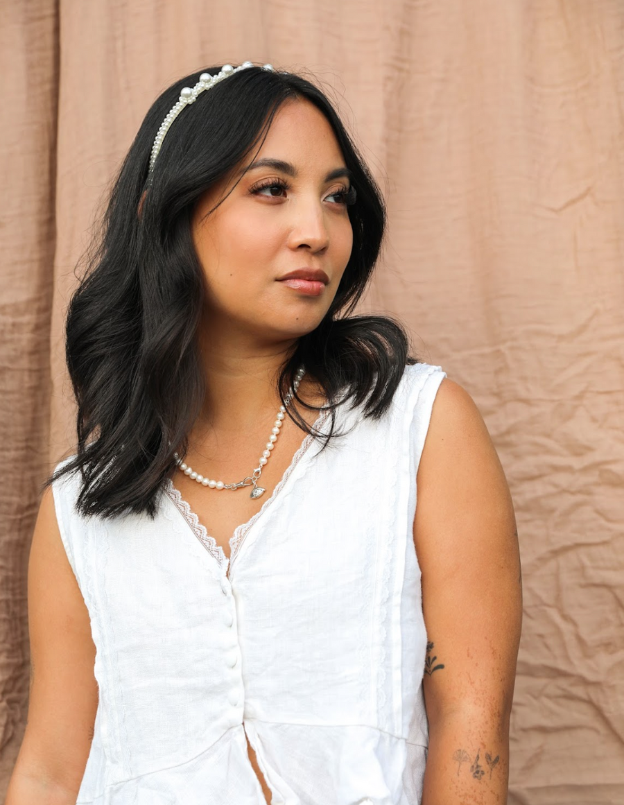 Flower Power Pearl Headband - Stone Cooper