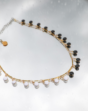 Black & White Cookie Fringe Choker - Stone Cooper