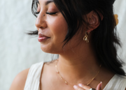 Lucky Charm Mother of Pearl Hoops - Stone Cooper