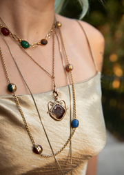 Carmen Intaglio Antique Gold Fill Necklace - Stone Cooper