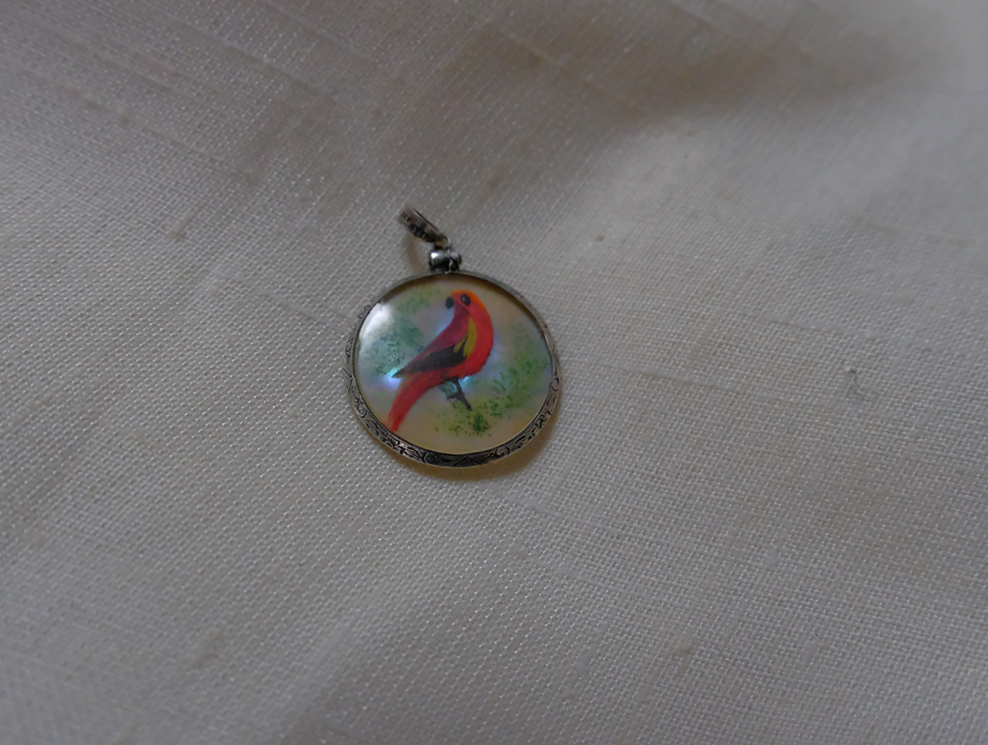 Mother of Pearl, Feather Double Sided Bird Pendant - Stone Cooper