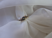 Estate Floating Sapphire Twist Ring 14K (7) - Stone Cooper