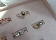 Estate Floating Sapphire Twist Ring 14K (7) - Stone Cooper