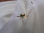 Vintage Turquoise Butterfly Ring 14K (7.5) - Stone Cooper