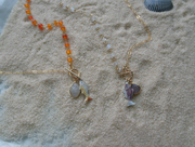 Lucky Purple Fish Necklace with Moonstone - Stone Cooper