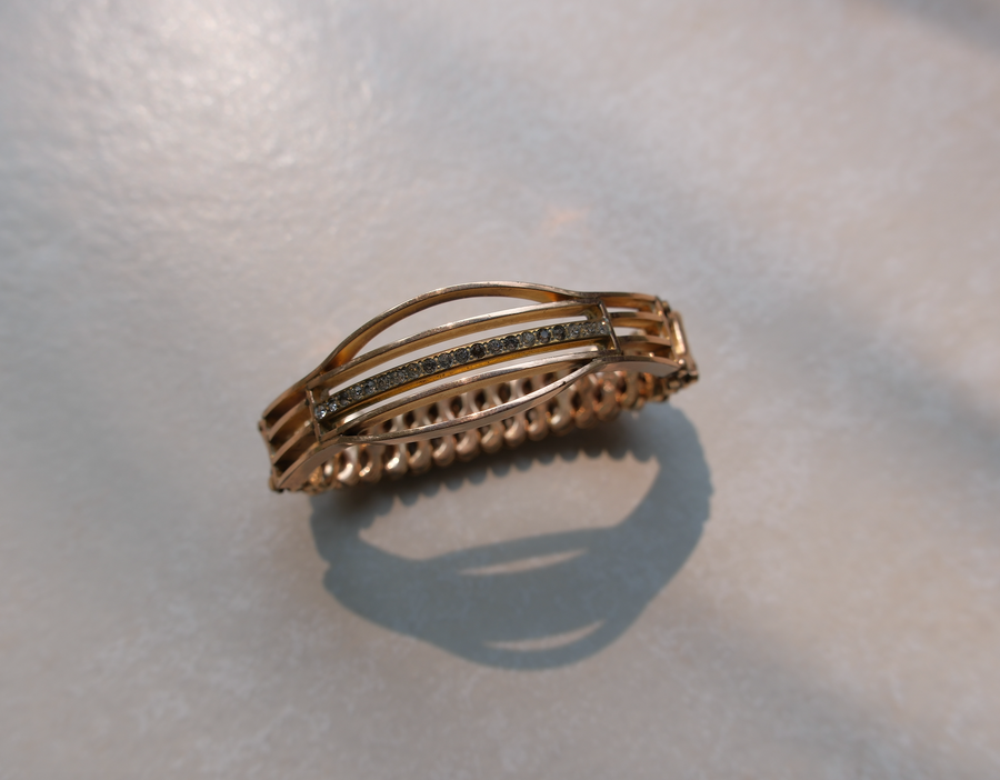 Antique Expansion Bracelet with Gemstones - Stone Cooper