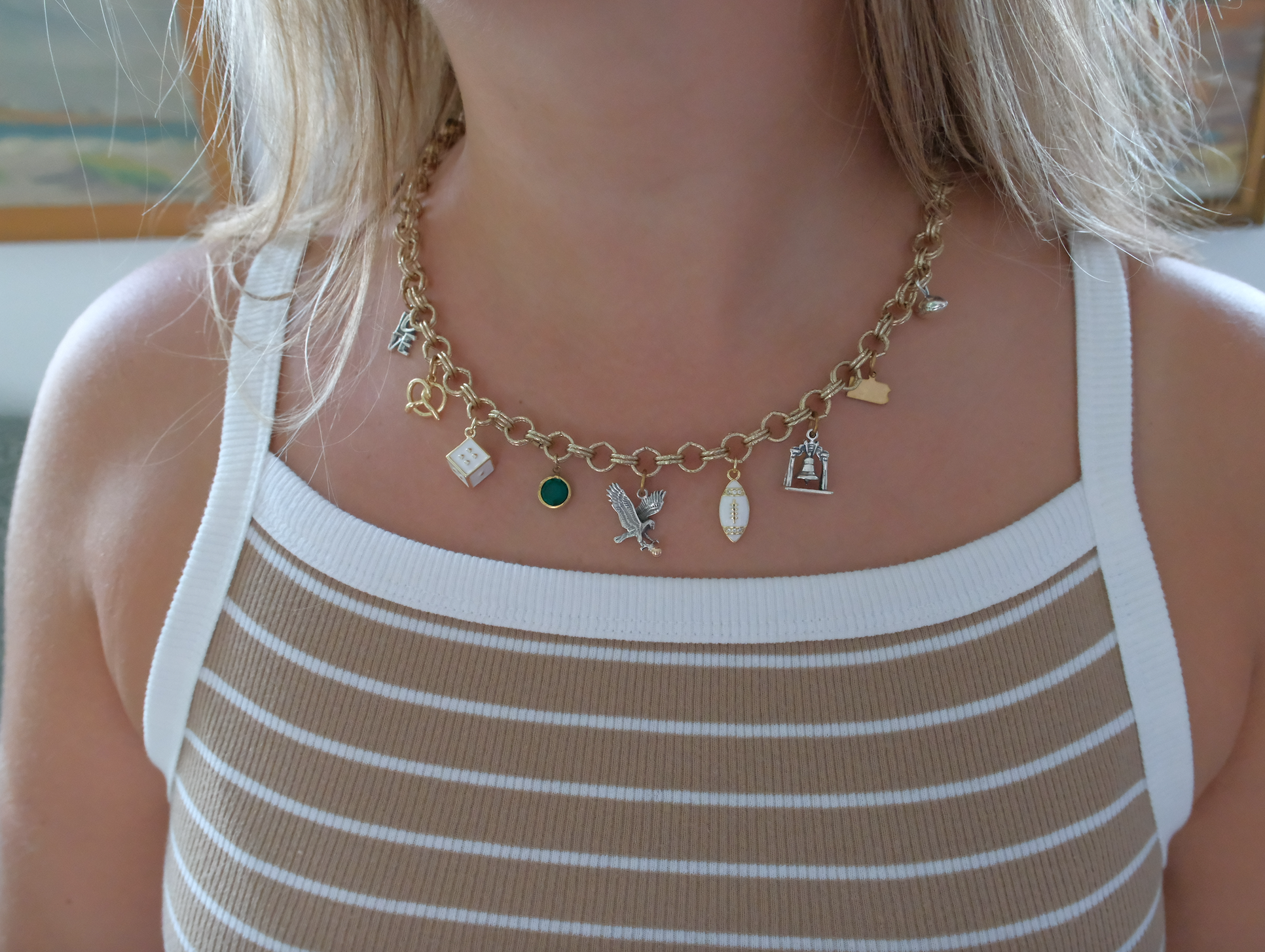 Bird Gang Charm Necklace - Stone Cooper