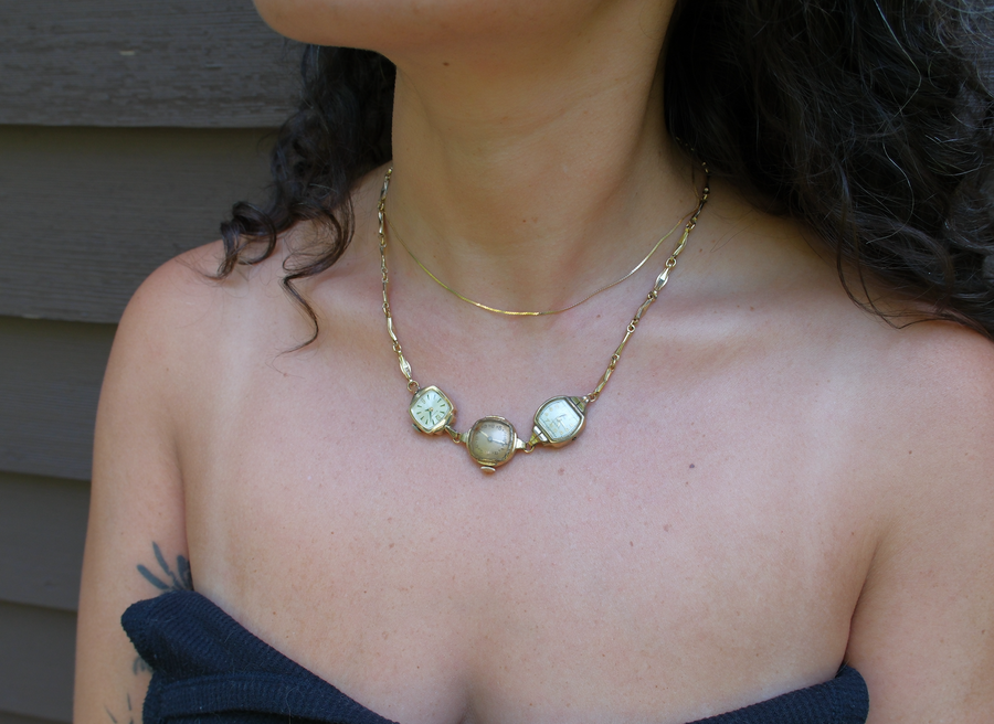 Meridian - Vintage Watch Necklace - Stone Cooper