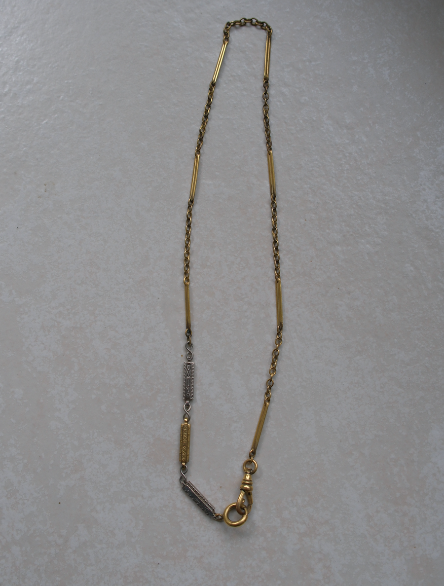 Patricia Two-Toned Watch Chain Necklace - Stone Cooper