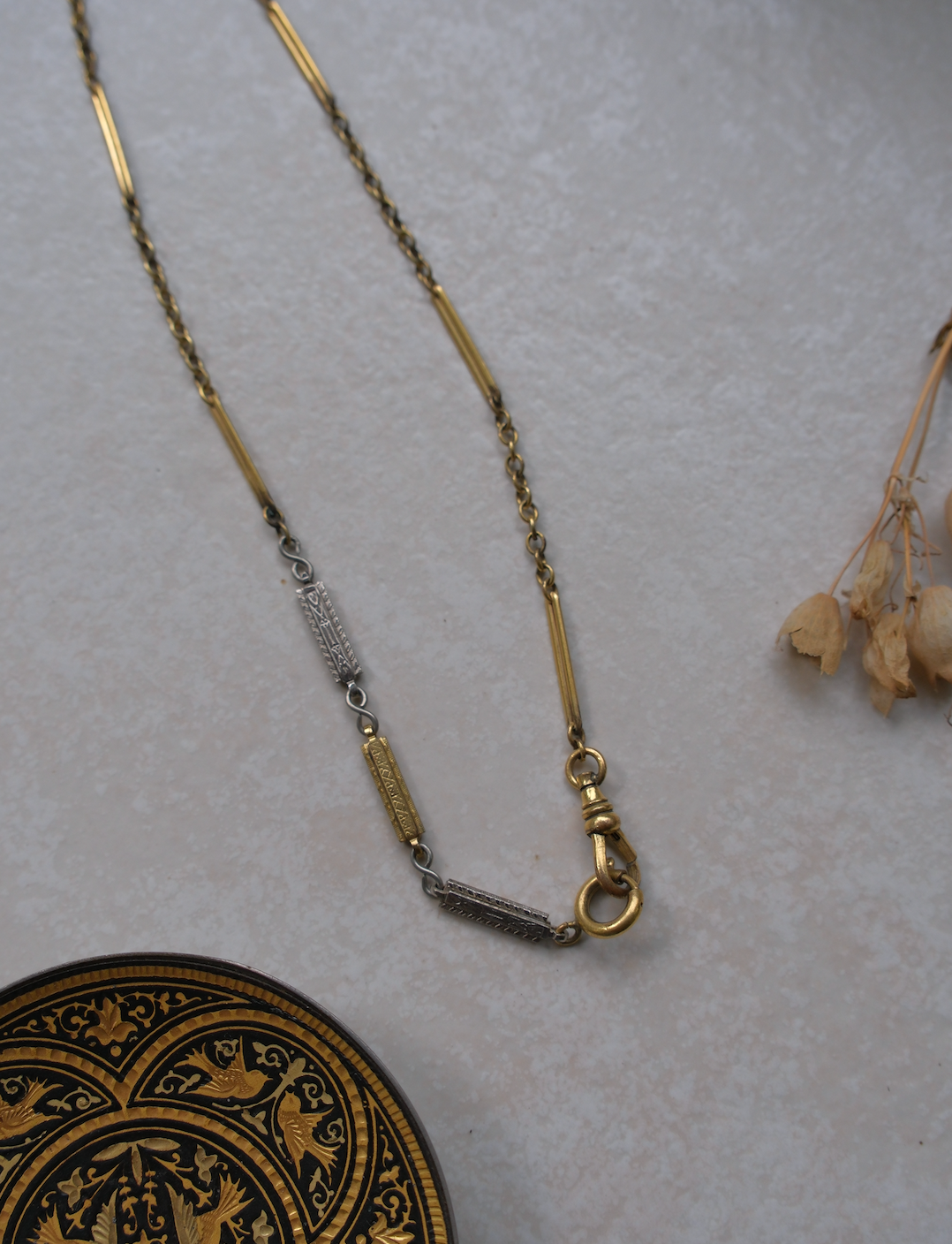 Patricia Two-Toned Watch Chain Necklace - Stone Cooper