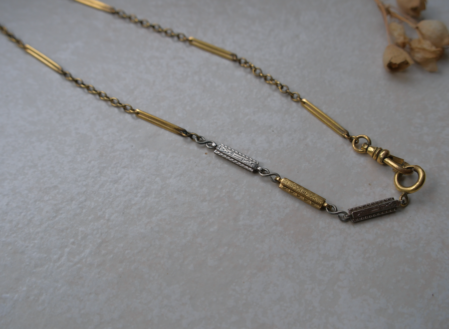 Patricia Two-Toned Watch Chain Necklace - Stone Cooper