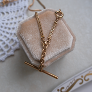 Mary Gold-Filled T-Bar, Watch Chain Necklace - Stone Cooper