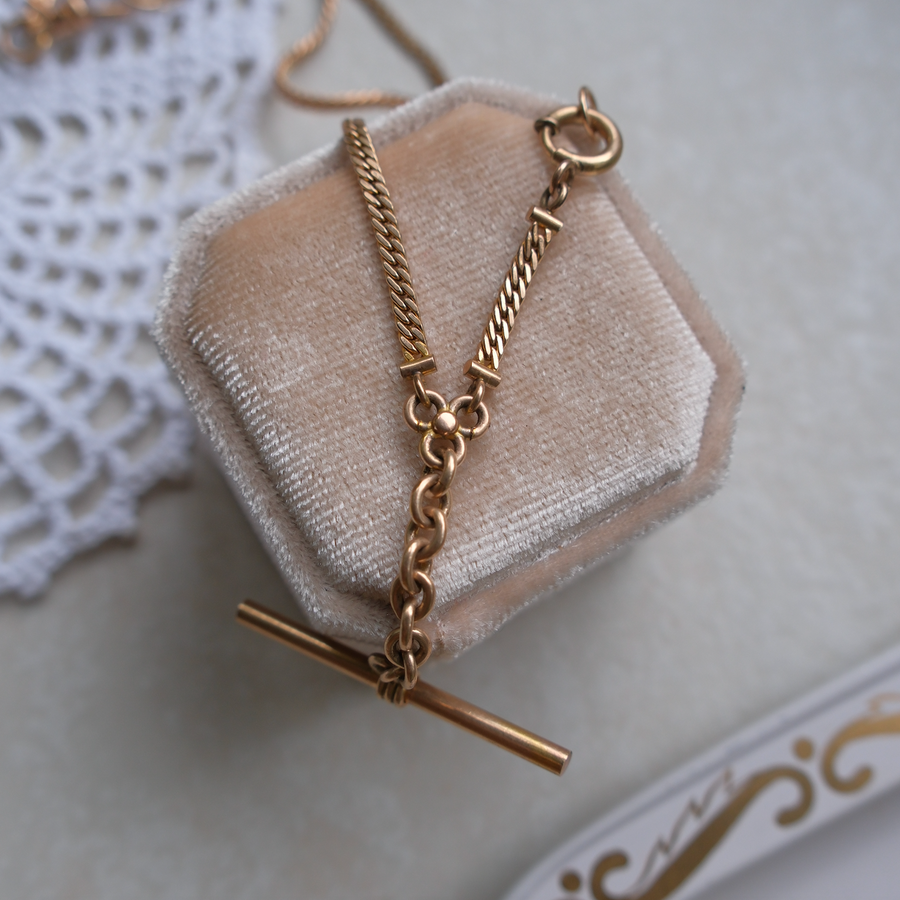 Mary Gold-Filled T-Bar, Watch Chain Necklace - Stone Cooper