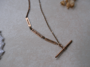 Horus Gold-Filled Watch Chain, T-Bar Necklace - Stone Cooper