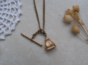 Agatha Fob, Gold-Filled T-Bar Necklace - Stone Cooper