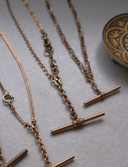 Elizabeth Gold-Filled T-Bar, Watch Chain - Stone Cooper