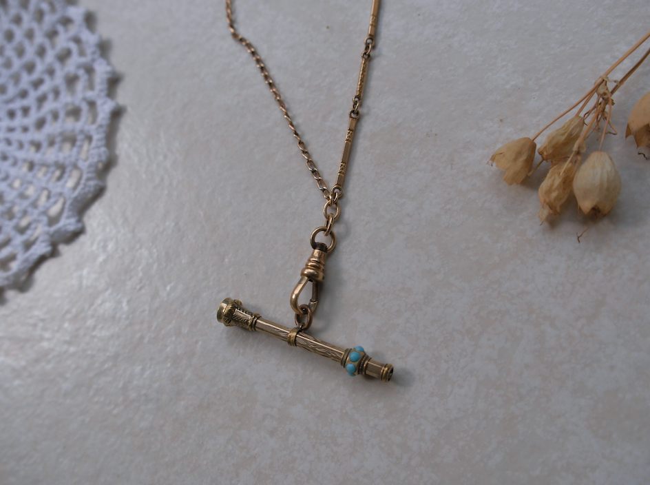 Dolores Gold-Filled Turquoise T-Bar Necklace - Stone Cooper