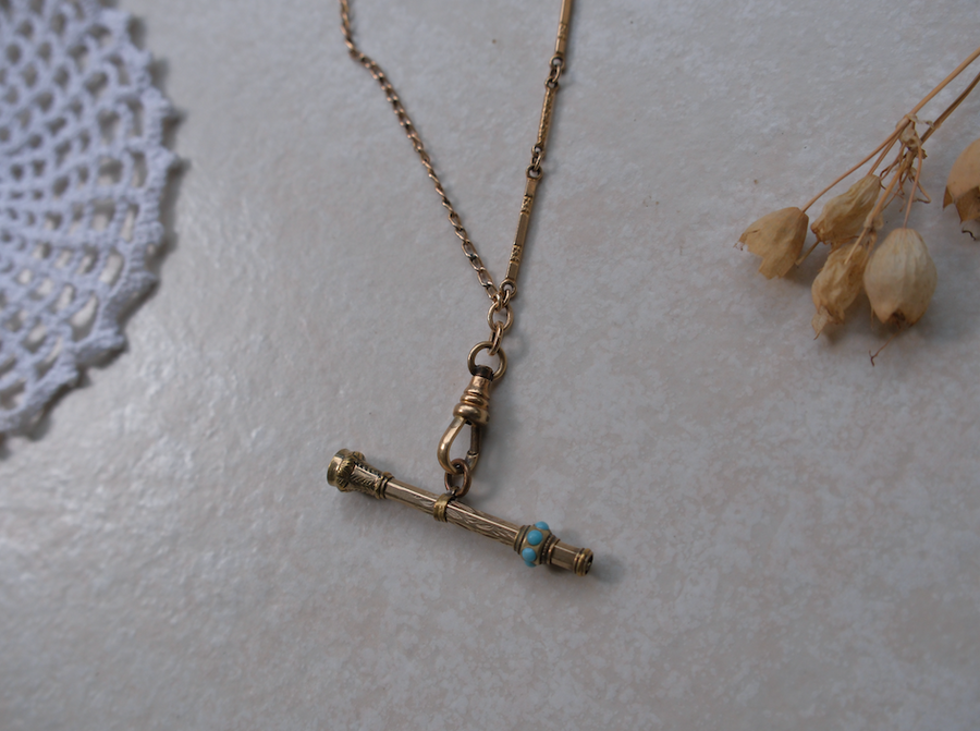 Dolores Gold-Filled Turquoise T-Bar Necklace - Stone Cooper