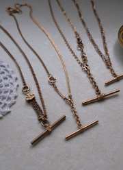 Jack Gold-Filled Watch Chain, T-Bar Necklace - Stone Cooper