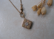 Margaret Gold-Filled Watch Chain, Floral Fob - Stone Cooper