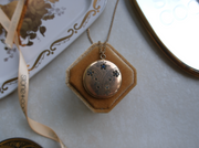 E.A.Y. Gold-Filled Flower Locket - Stone Cooper