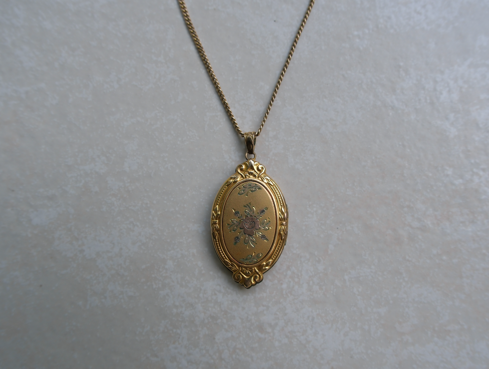 Rosemary Gold-Filled Engraved Locket - Stone Cooper